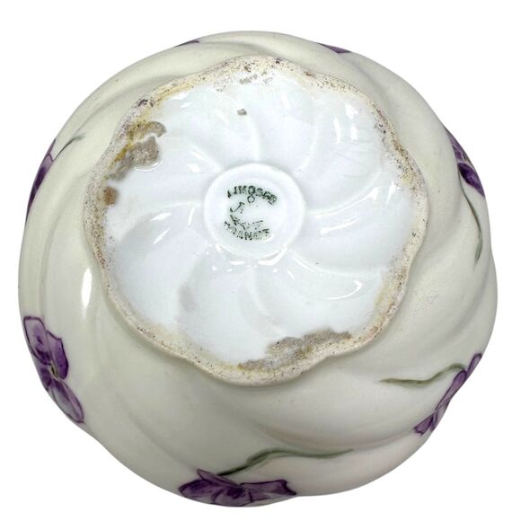 Vintage Limoges France Trinket Dish 4.5" White Floral Porcelain Hand Painted - Picture 7 of 10